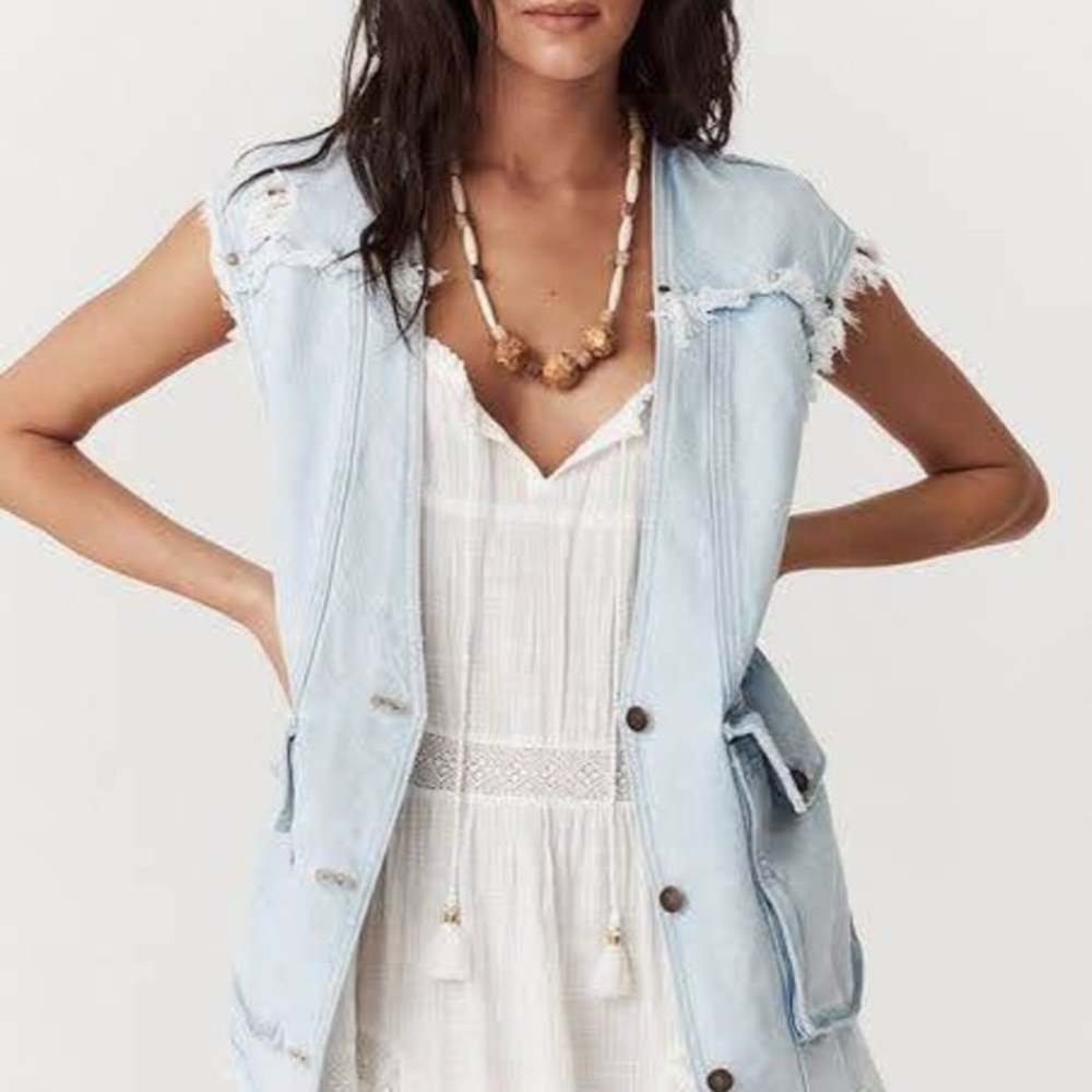 Spell Daydreamer Denim Vest NWT XXS